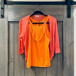 Banana Republic Orange 🍊 Sleeveless Top - petite XS